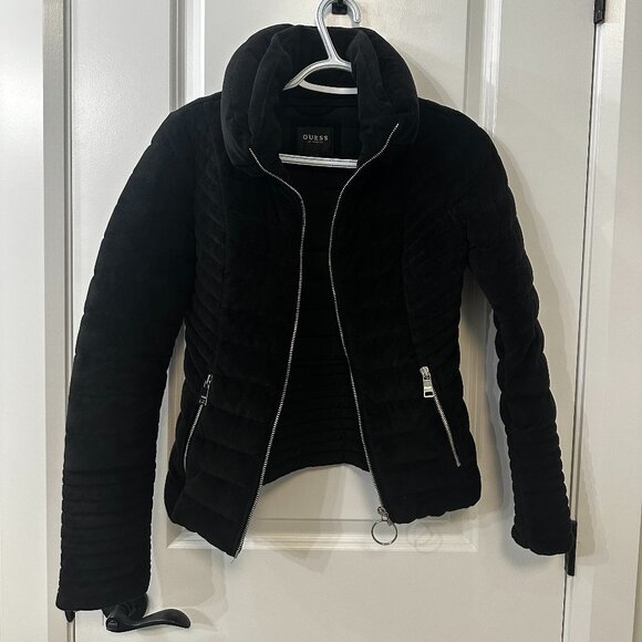 GUESS Black Quilted Zip-Up Jacket – XS - Picture 2 of 7